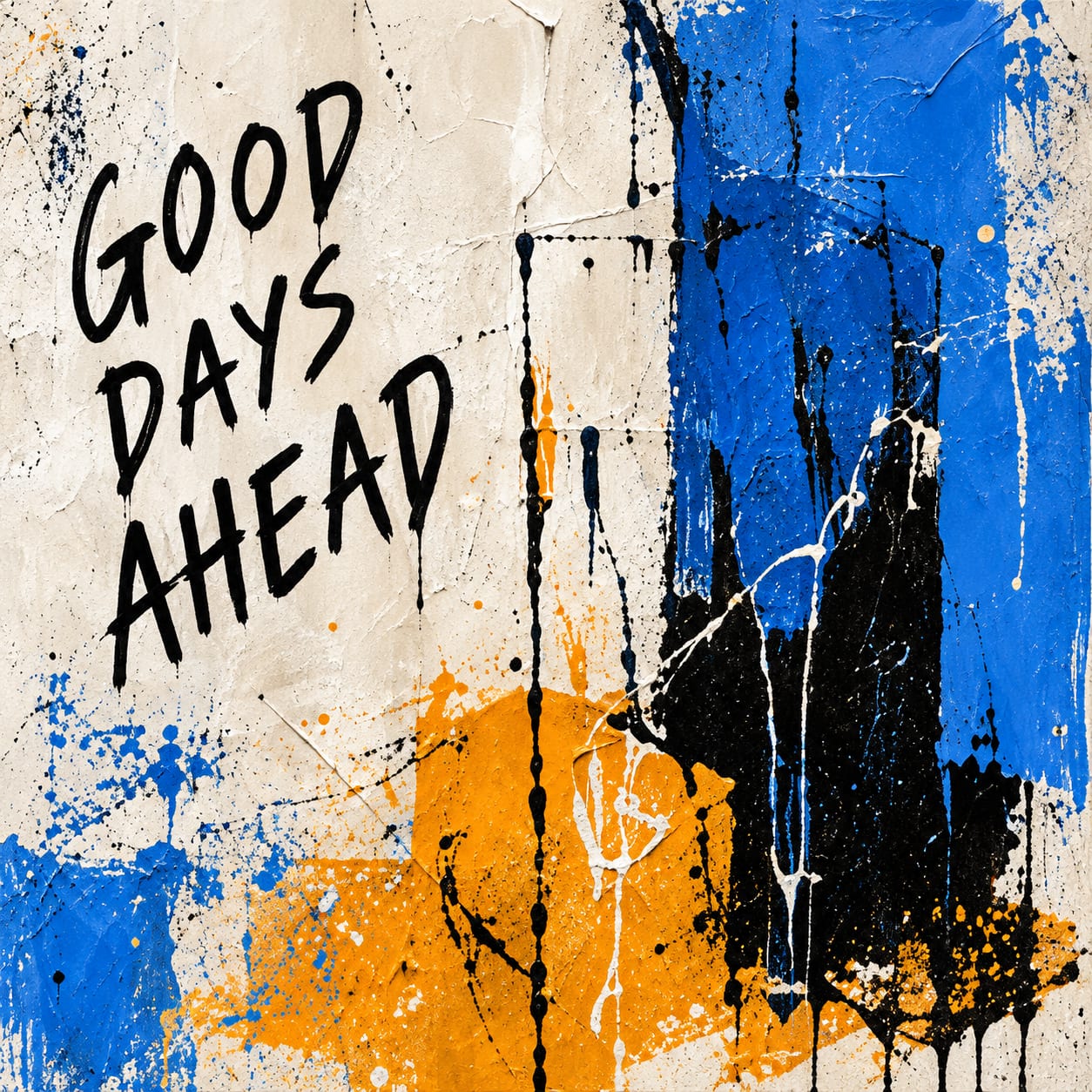 Good Days Ahead, mixed media on canvas